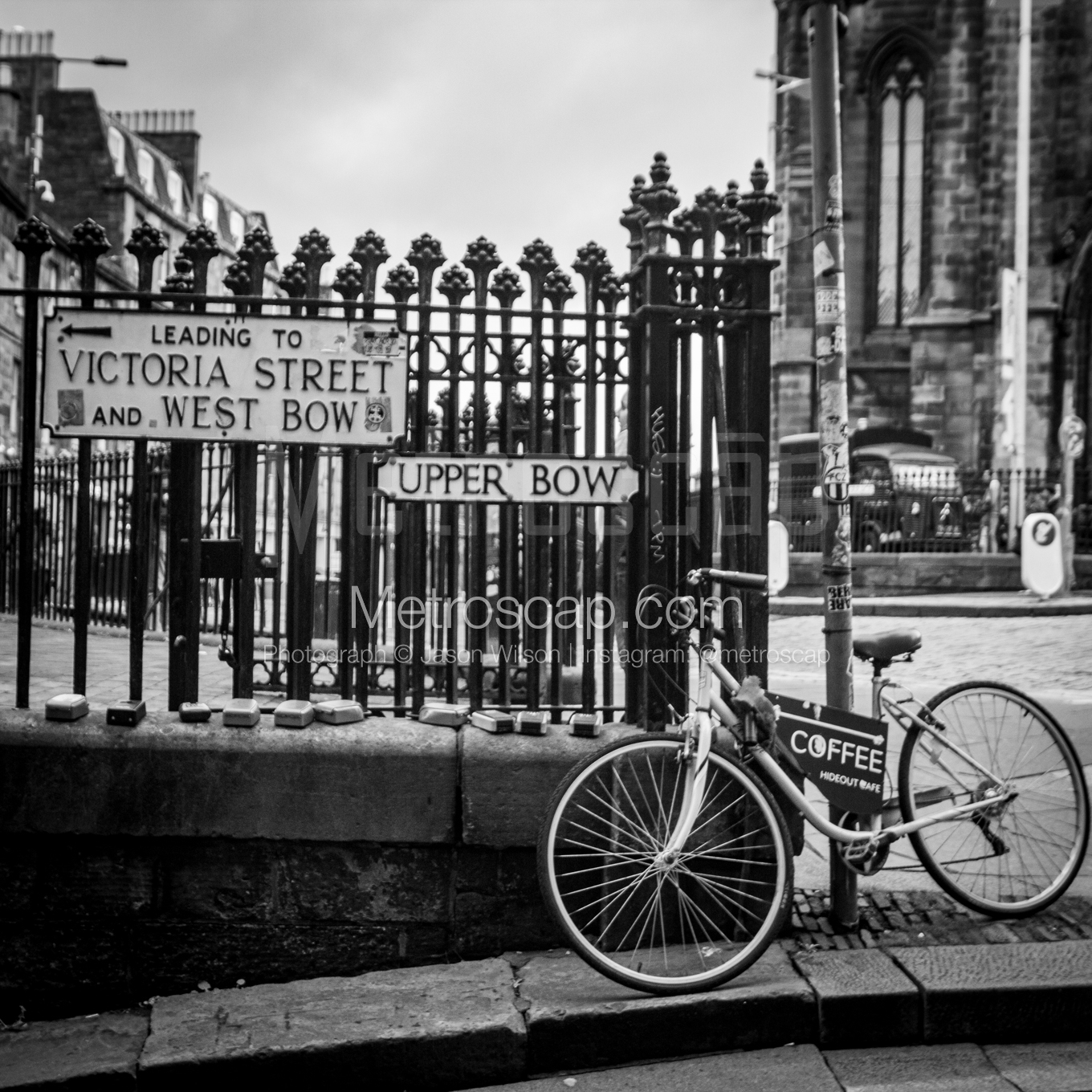 Edinburgh Coffee landscape black and white Photography Edinburgh Coffee landscape black and white Photography square crop