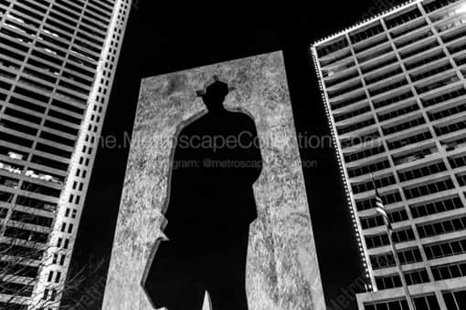 Man With Briefcase -- Fort Worth Black and White Photography