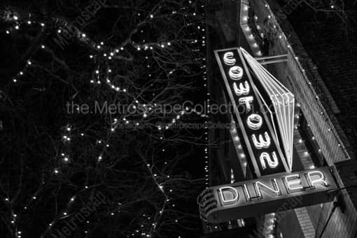 The Cowtown Diner in Downtown Fort Worth -- Fort Worth Black and White Photography