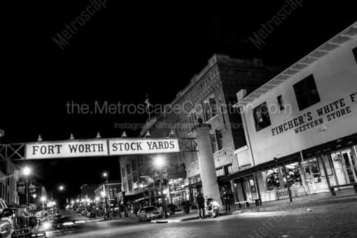 The Fort Worth Stock Yards -- Fort Worth Black and White Photography