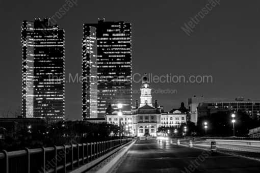 The Fort Worth Skyline -- Fort Worth Black and White Photography