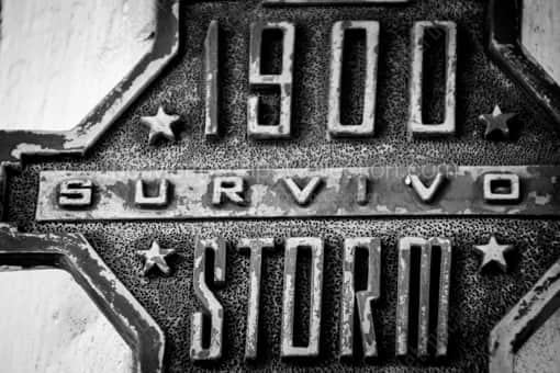 The 1900 Galveston Storm Survivor Marker -- Galveston Black and White Photography