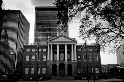 The Old Connecticut State House -- Hartford Black and White Photography