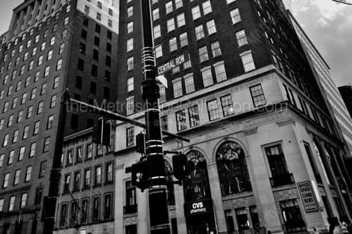 Central Row in Downtown Hartford -- Hartford Black and White Photography