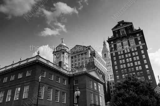 A Cluster of Downtown Hartford Buildings -- Hartford Black and White Photography