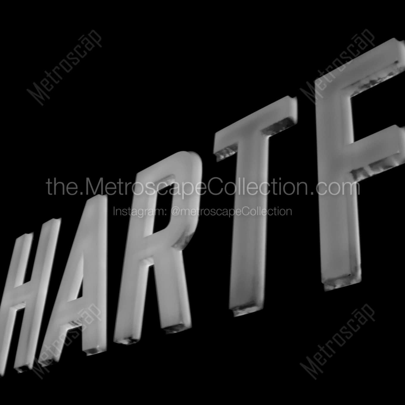 Hartford Sign landscape black and white Photography Hartford Sign landscape black and white Photography square crop
