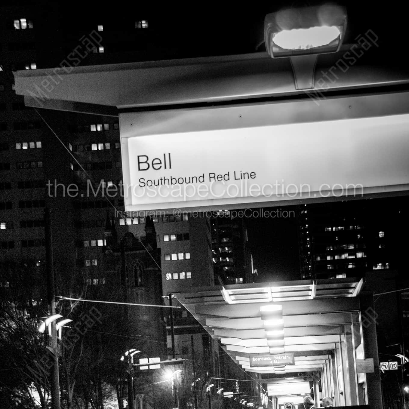 Bell Station on the Southbound Red Line Metro landscape black and white Photography Bell Station on the Southbound Red Line Metro landscape black and white Photography square crop