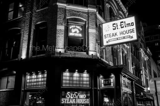 St. Elmo Steak House -- Indianapolis Black and White Photos