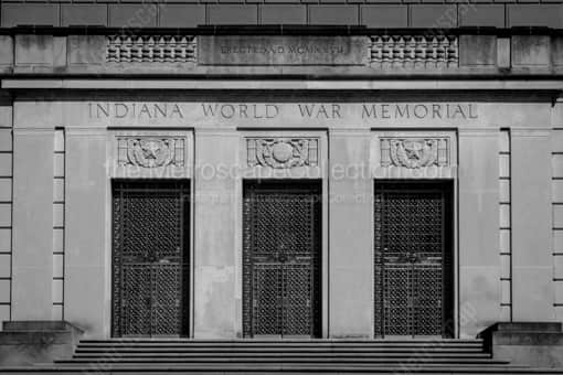Indiana World War Memorial -- Indianapolis Black and White Photos