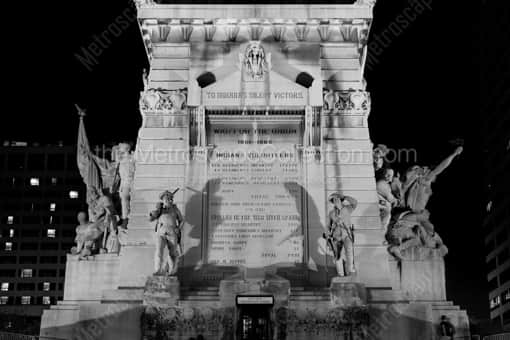 Soldiers and Sailors Monument -- Indianapolis Black and White Photos