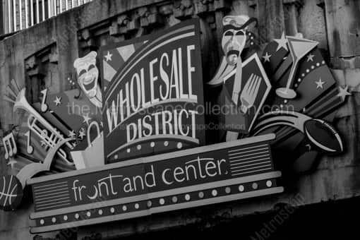 The Wholesale District Sign -- Indianapolis Black and White Photos