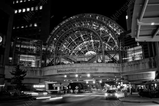 Indianapolis Black and White Photography of The Indianapolis Artsgarden over Washington Boulevard The Indianapolis Artsgarden over Washington Boulevard -- Indianapolis Black and White Photography
