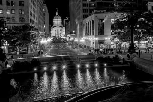 The Indiana Statehouse Building -- Indianapolis Black and White Photos
