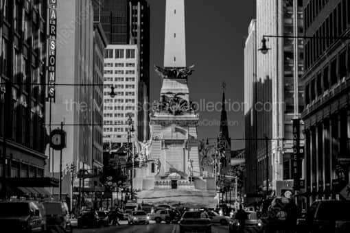 Indianapolis Black and White Photography of Soldiers and Sailors Monument from Meridian Street Soldiers and Sailors Monument from Meridian Street -- Indianapolis Black and White Photography