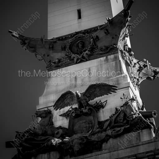 Indianapolis Black and White Photography of Gunships on the Soldiers and Sailors Monument Gunships on the Soldiers and Sailors Monument -- Indianapolis Black and White Photography