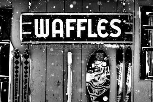 Corbets Cabin Waffles -- Jackson Hole Black and White Photography