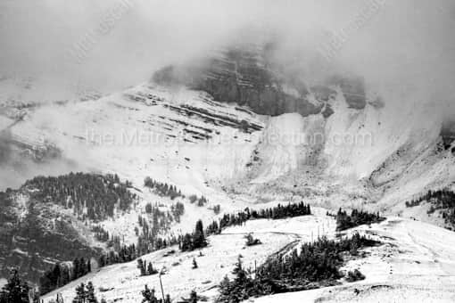Cody Bowl on Rendezvous Mountain -- Jackson Hole Black and White Photography