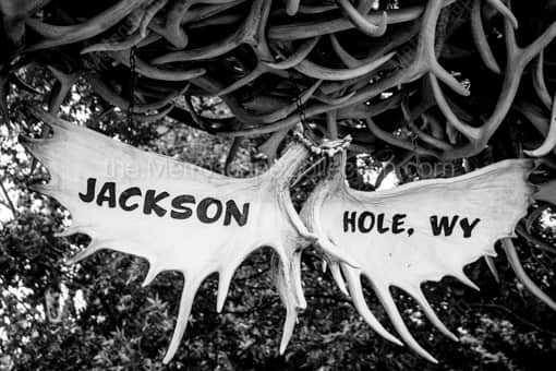 Jackson Hole Antler Arch -- Jackson Hole Black and White Photography