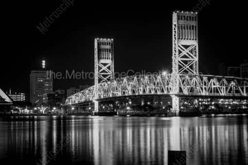 Jacksonville Black and White Photography of The Main Street Drawbridge over the St Johns River The Main Street Drawbridge over the St Johns River -- Jacksonville Black and White Photography