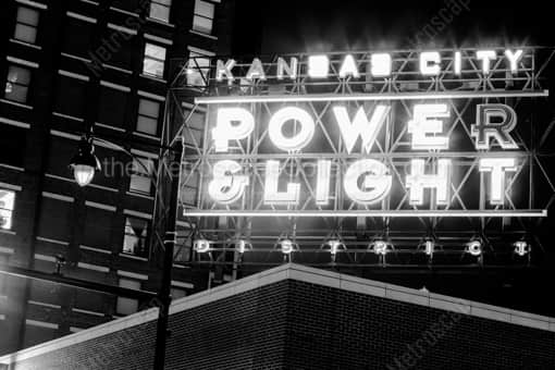 A KCPL District Sign -- Kansas City Black and White Photos