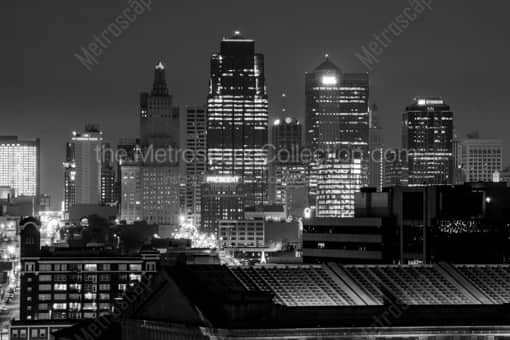 The KC Skyline without Union Station -- Kansas City Black and White Photos
