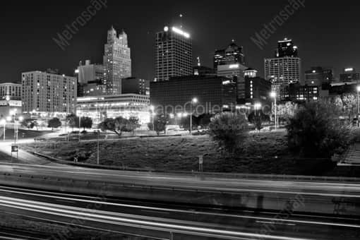 The North Side of the KC Skyline -- Kansas City Black and White Photos