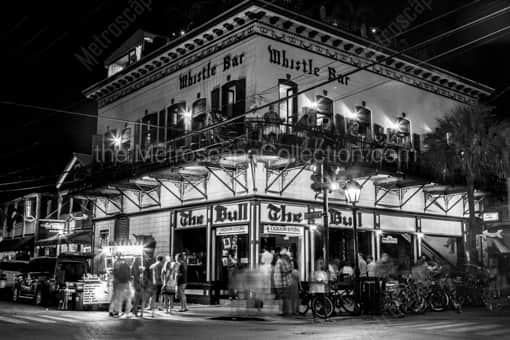 The Bull and Whistle Bar -- Key West Black and White Photos