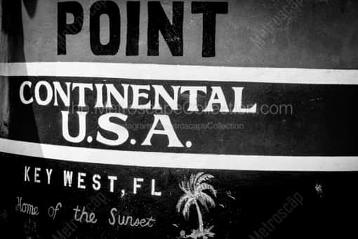 Key West Black and White Photography of A Close-up of the Southernmost Point Marker A Close-up of the Southernmost Point Marker -- Key West Black and White Photography