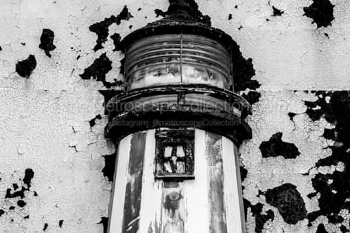 A Rusted Lighthouse on Clinton Market -- Key West Black and White Photos