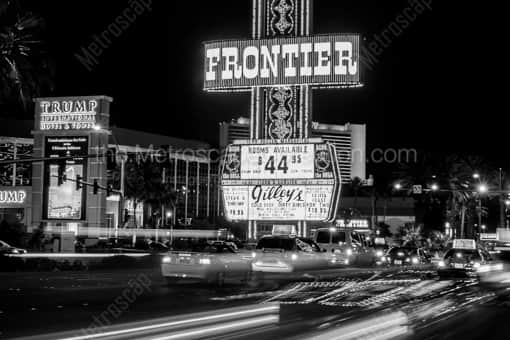 The Frontier Casino Sign -- Las Vegas Black and White Photos