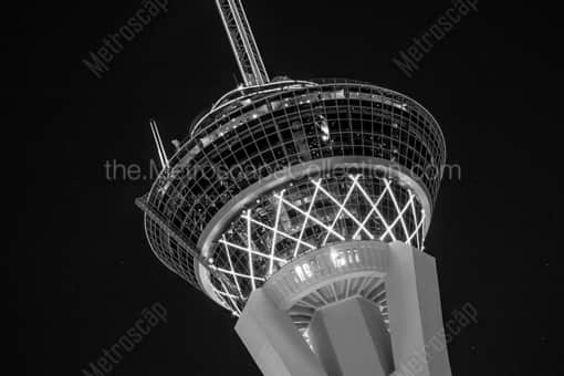 The Top of the Stratosphere -- Las Vegas Black and White Photos