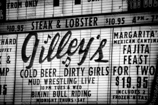 Las Vegas Black and White Photography of Gilley's Mud Wrestling at the Old Frontier Casino Gilley's Mud Wrestling at the Old Frontier Casino -- Las Vegas Black and White Photography