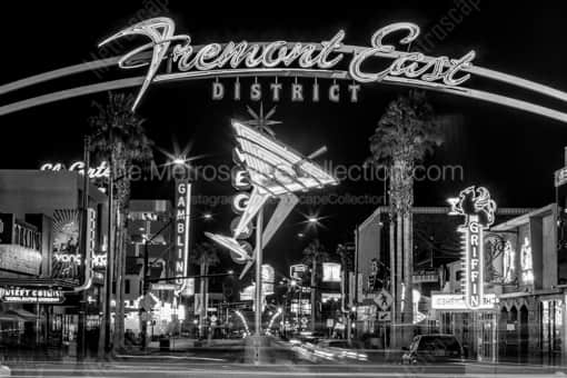 The Fremont East District -- Las Vegas Black and White Photos