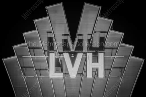 The Giant Las Vegas Hilton Sign -- Las Vegas Black and White Photos