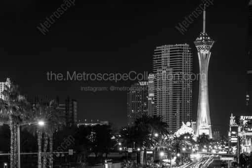 The North Las Vegas Strip -- Las Vegas Black and White Photos