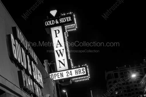 Las Vegas Black and White Photography of The Famous Gold and Silver Pawn Shop in Las Vegas The Famous Gold and Silver Pawn Shop in Las Vegas -- Las Vegas Black and White Photography