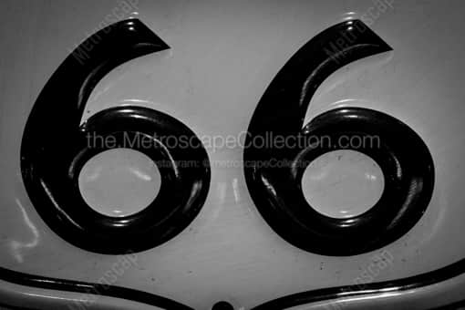 A US 66 Sign -- Las Vegas Black and White Photos