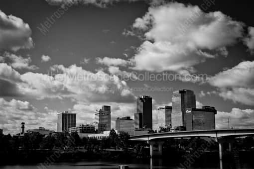 The Downtown Little Rock Skyline -- Little Rock Black and White Photography
