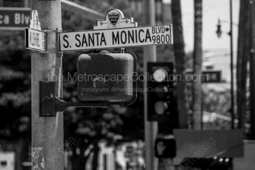 South Santa Monica Boulevard -- Los Angeles Black and White Photography