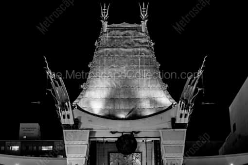 Top of the Chinese Theater -- Los Angeles Black and White Photography