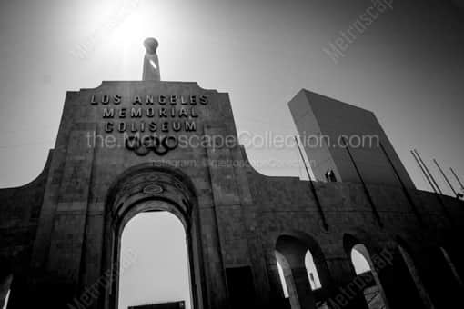 The Los Angeles Memorial Coliseum -- Los Angeles Black and White Photography