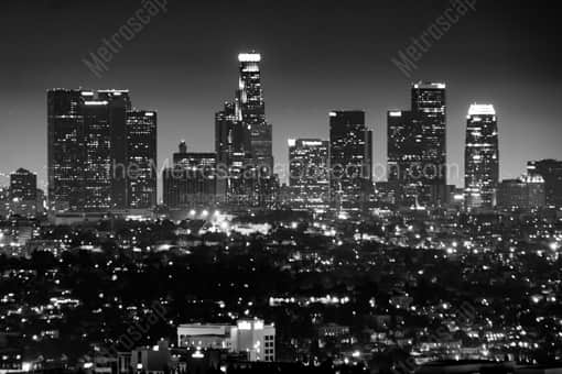 Los Angeles Black and White Photography of The Los Angeles Skyline from the Hollywood Hills The Los Angeles Skyline from the Hollywood Hills -- Los Angeles Black and White Photography