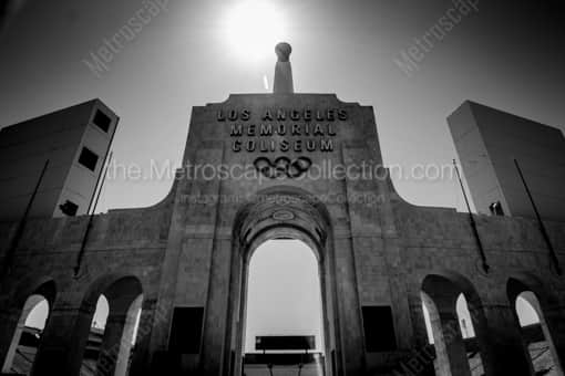 The L.A. Coliseum -- Los Angeles Black and White Photography