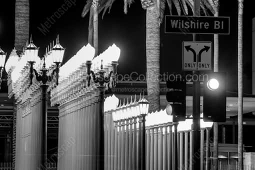 The LACMA Lamps on Wilshire Blvd -- Los Angeles Black and White Photography