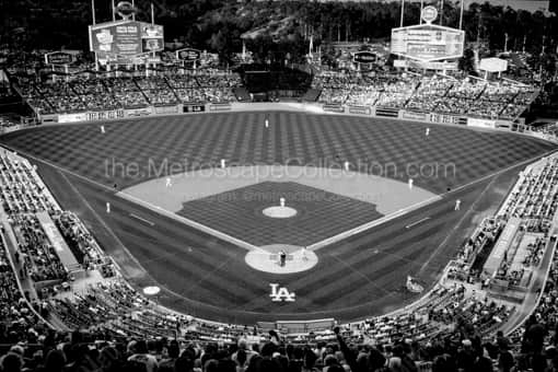 Dodger Stadium in Chavez Ravine -- Los Angeles Black and White Photography