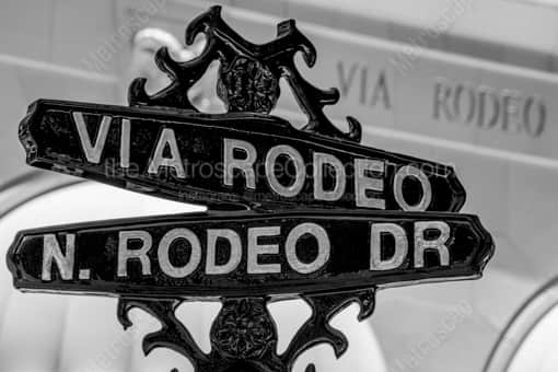 Via Rodeo and Rodeo Drive -- Los Angeles Black and White Photography