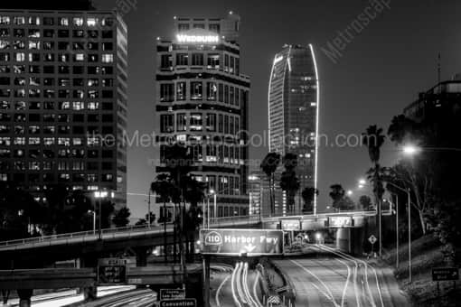The Ritz Carlton and Wedbush Buildings -- Los Angeles Black and White Photography