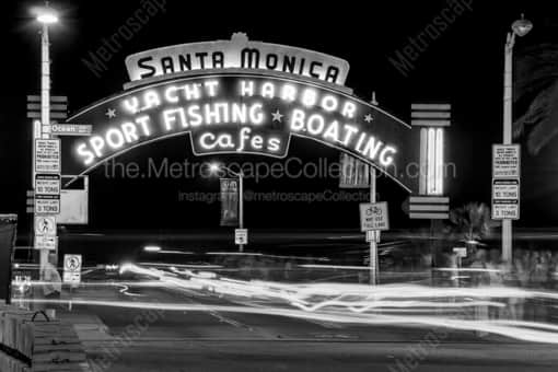 The Santa Monica Pier -- Los Angeles Black and White Photography