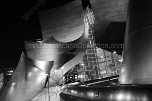 Los Angeles Black and White Photography of The Walt Disney Concert Hall in Downtown Los Angeles The Walt Disney Concert Hall in Downtown Los Angeles -- Los Angeles Black and White Photography