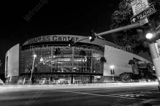 The Staples Center After Hours -- Los Angeles Black and White Photography